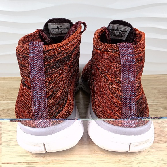 Nike Free Flyknit Chukka Sneakers Mens Size 11 Cinnabar Athletic Shoe 639700-601